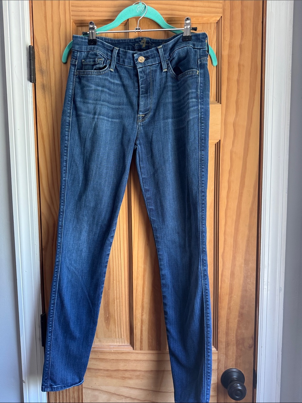 7 For All Mankind Medium Blue Skinny Jeans